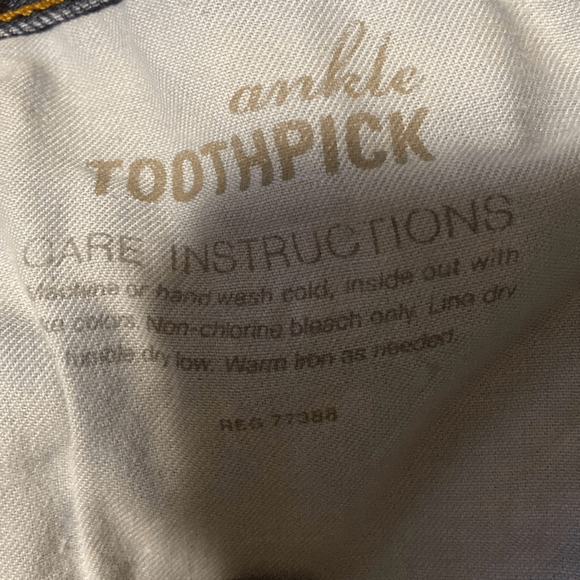 J. Crew Low-Rise Blue Jeans SZ 25 (0) Denim Toothpick Skinny Ankle Medium Wash - Picture 12 of 14